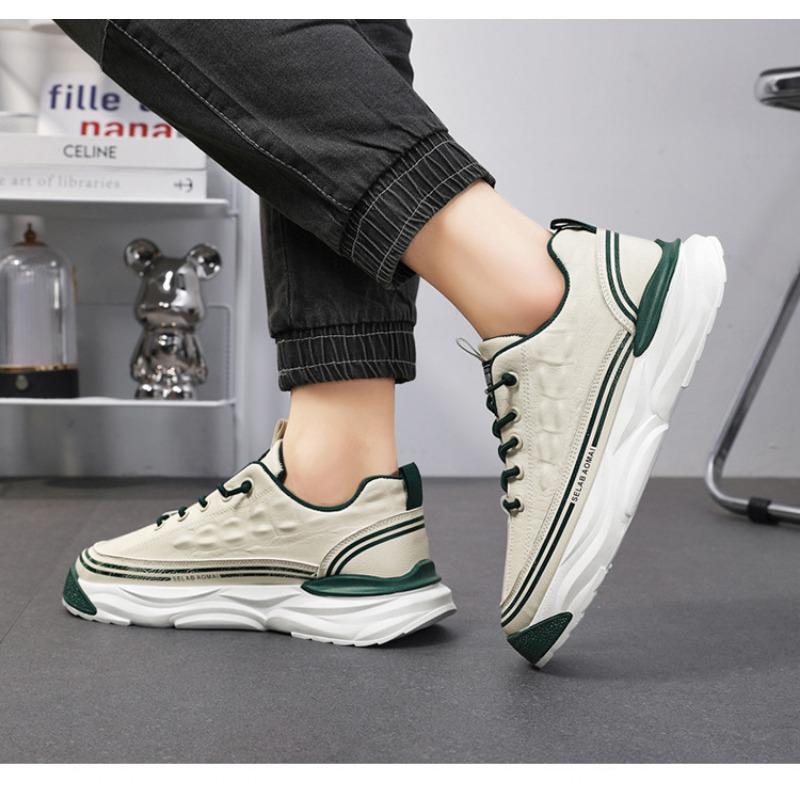Trendy Men's Chunky Sneakers New Style Breathable Wear-resistant Sports Shoes Men's Outdoor Casual Flat Shoes Tenis Masculino