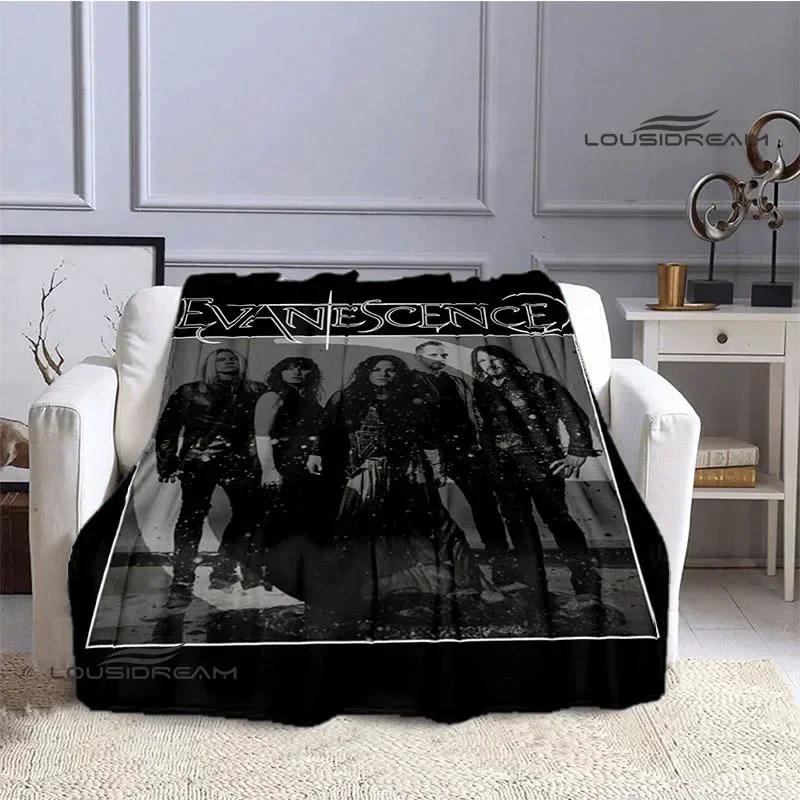 EvaneScence Band Retro Printed Blanket Fashion Warm Blankets Flannel Blanket Bed Linings Home Travel Blankets Birthday Gift