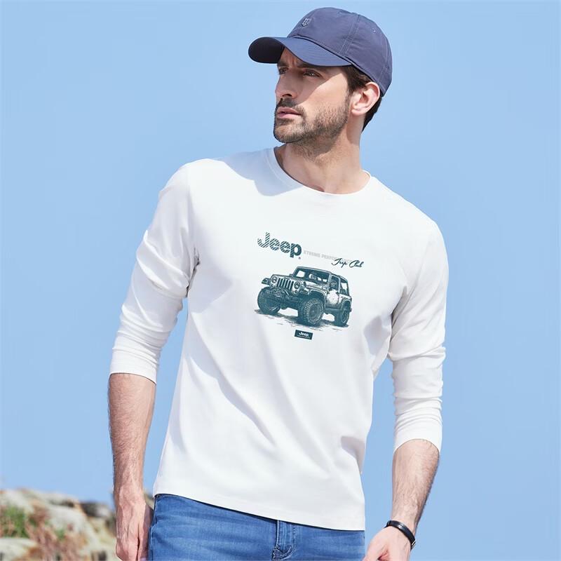 Jeep Men's Xinjiang Cotton Long-Sleeve T-Shirt