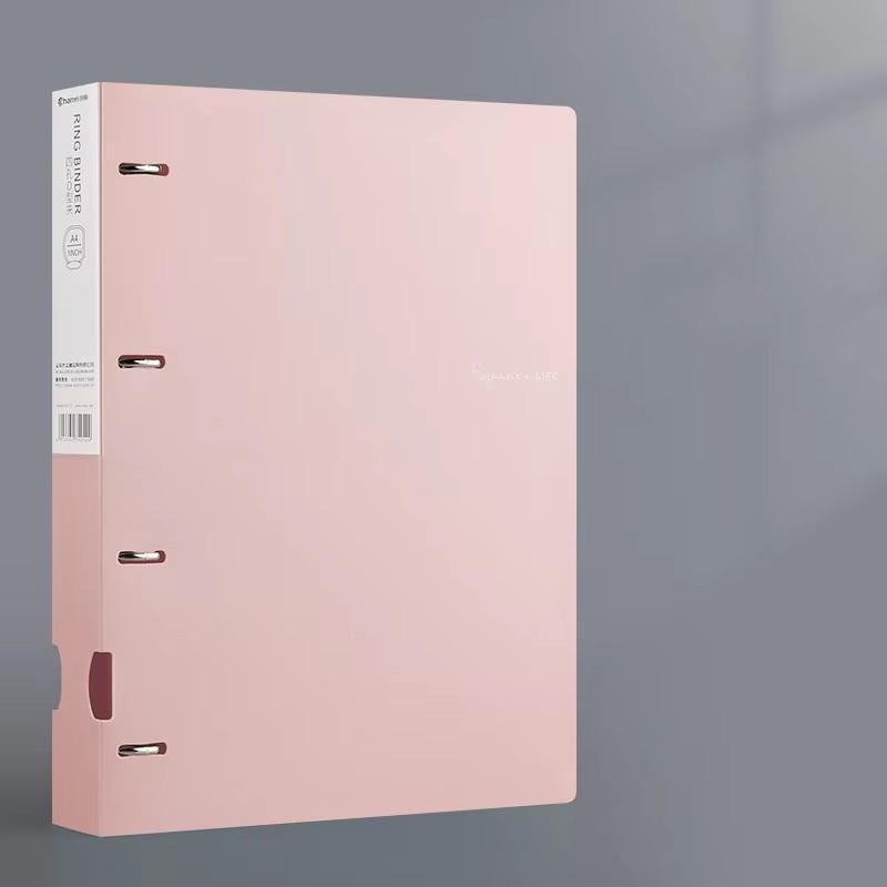 

Новая папка-регистратор формата А4 с отрывными листами, 4 отверстия, папка-регистратор Morandi, цветное водонепроницаемое кольцо для файлов, канцелярские принадлежности розовый