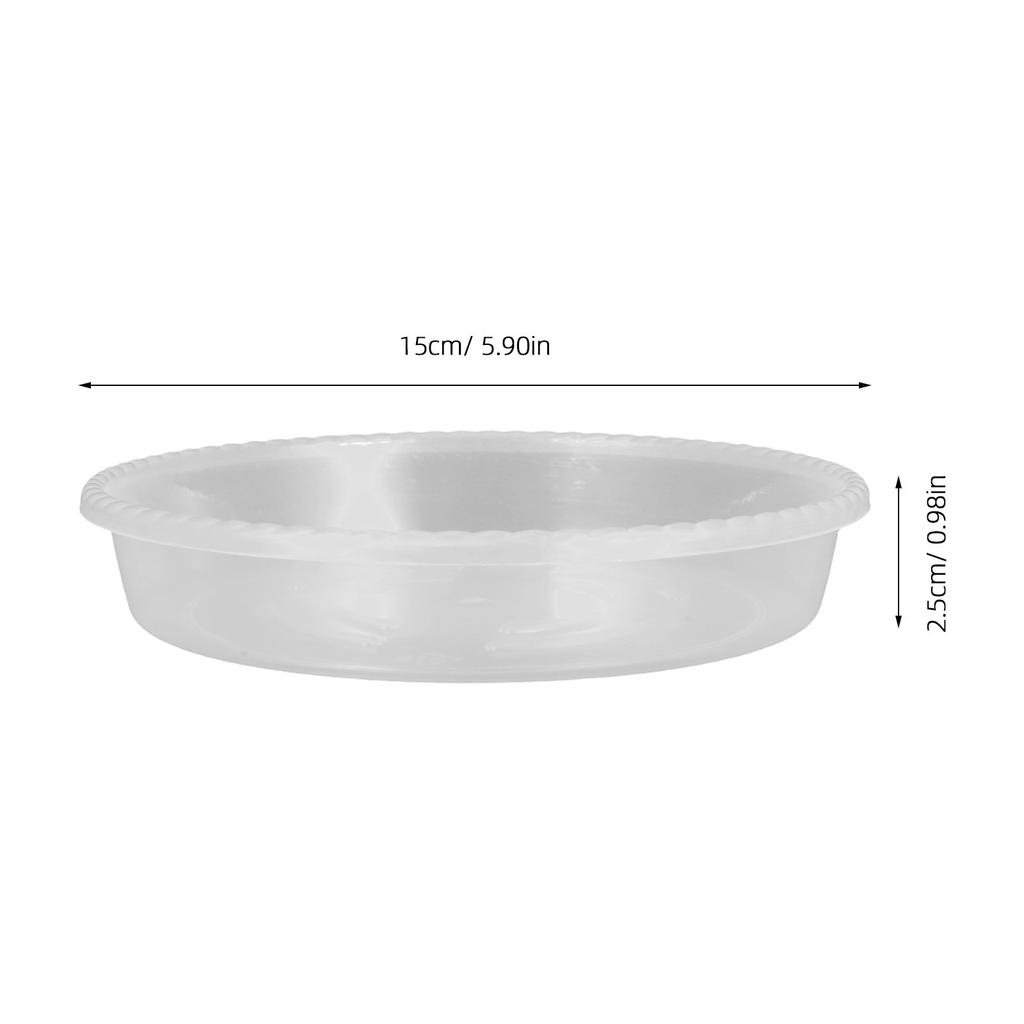 6Pcs Clear Plastic Plant Saucers Indoor Plant Water Catcher Tray Pot Drainage Base Round Tray for Flower Pots Plastic Saucer