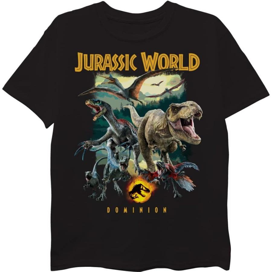 Jurassic World Boys Dominion Raptor & T-rex Running T-shirtT-Shirt S