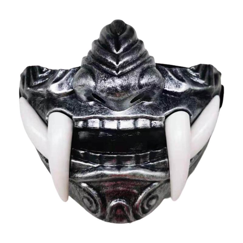 Half Face Protective Masks Prajna Demon Mask for Paintball CS Game Cosplay