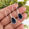 London Blue Topaz Jewelry, 925 Solid Sterling Silver Earrings, Handmade Gemstone Jewelry Earrings For Memorial Day