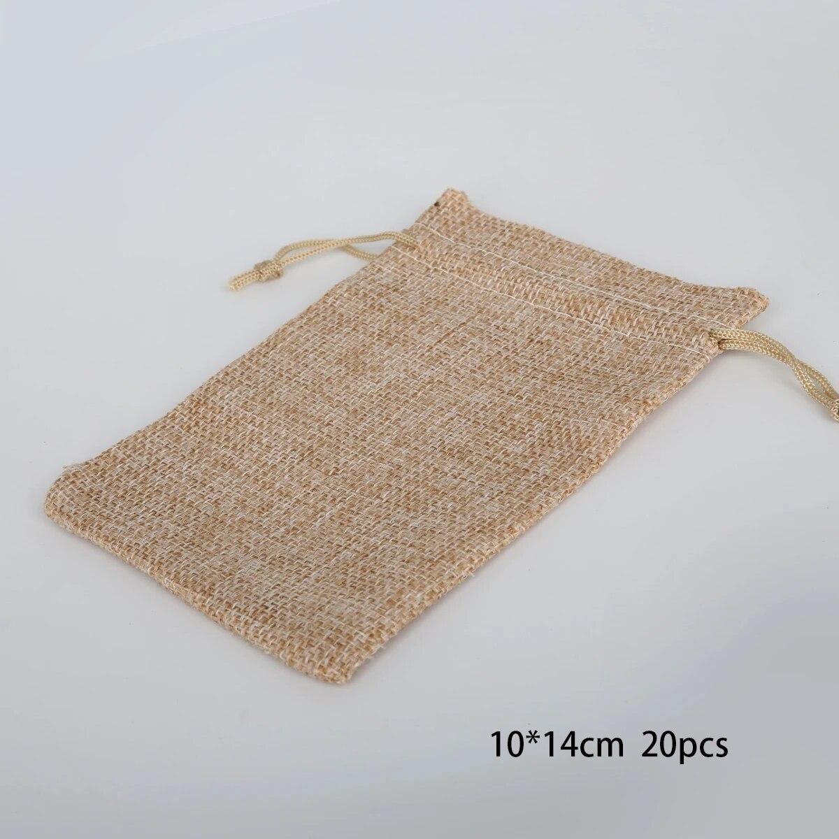 20-50 Cotton and Hemp Bundle Pocket Gift Bag for Children s Day Gift Packaging Bag DIY Candy Wedding Product Packaging
