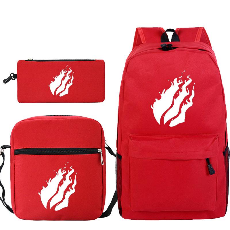 Backpack Casual Student Schoolbag Small Shoulder Bag Pencil Bag Three-piece Set