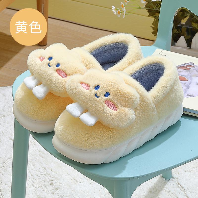 Cute Cloud Bag and Cotton Slippers Autumn and Winter Home Indoor Plush Warm Thick-soled Plush Slippers