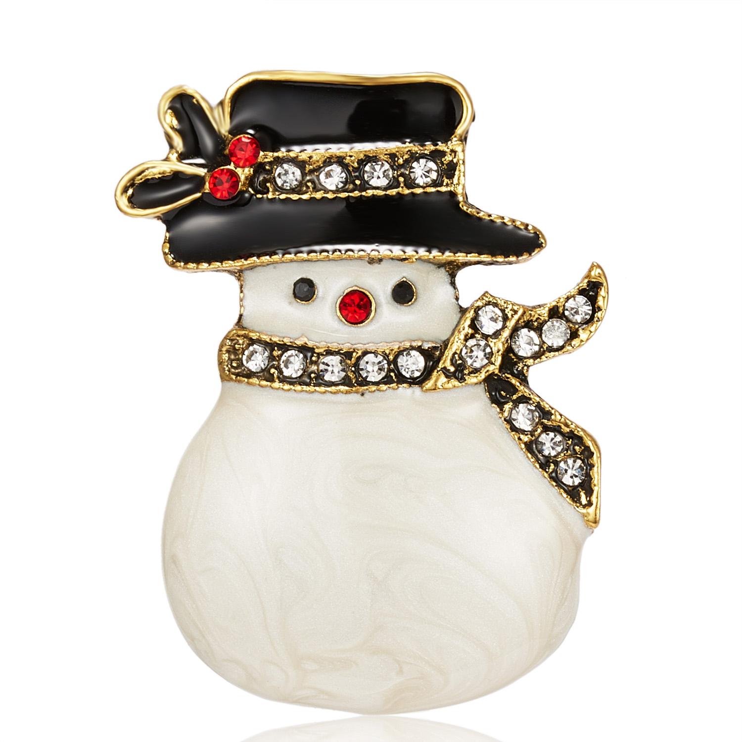 Rinhoo Xmas Enamel Penguin Snowman Hats Brooch Pins Christmas Socks Animal Penguin Insect gloves New Year Gift Jewelry