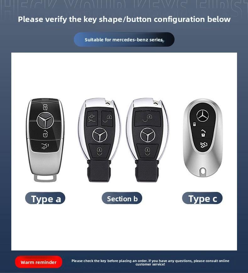 PZQ2   For Mercedes-Benz GLS450/400 key cover 20/21/22/23/24 GLE450/350 high-end car case buckle