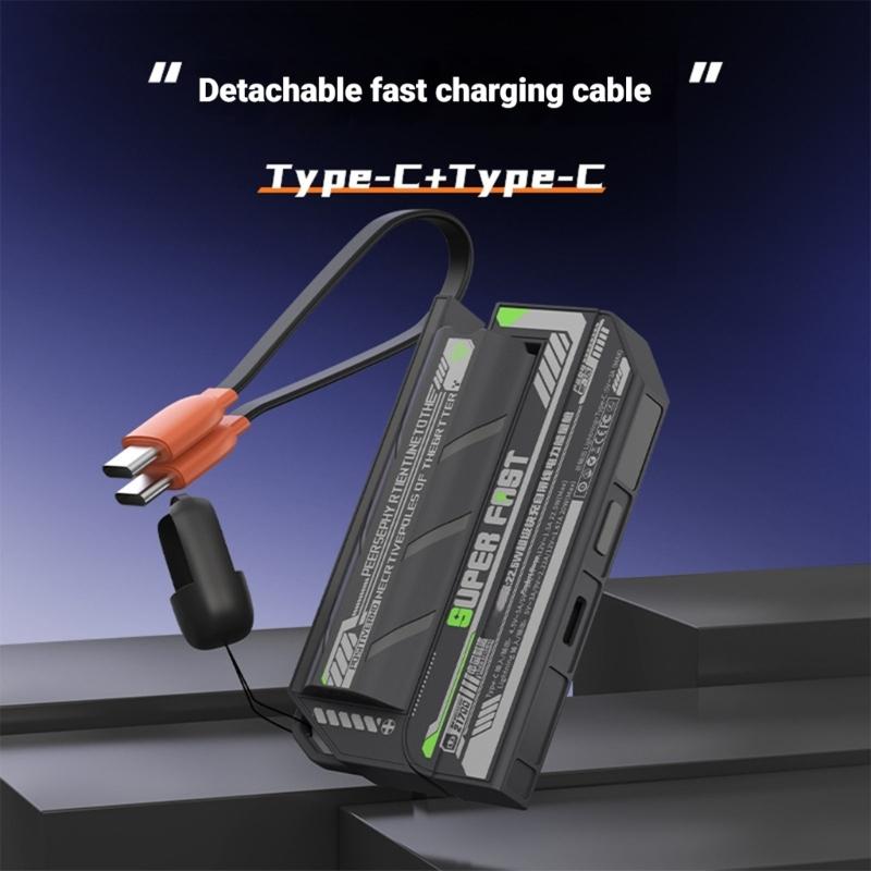 Metal Battery Chargers Case 21700 Battery and PD22.5W Fast Charge Real Time Monitoring Mobile Power Box