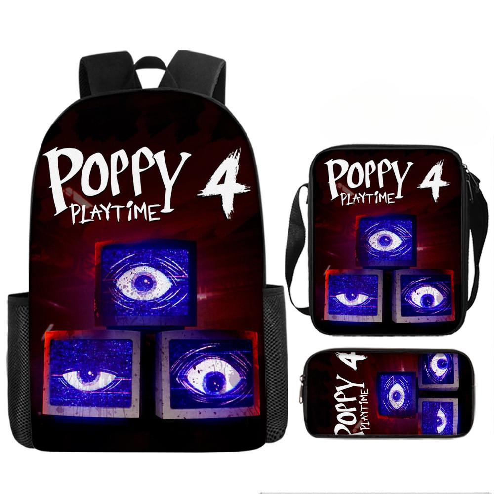 Poppy Playtime Chapter 4 Printed Backpack Schoolbag Shoulder Bag Bag Pencil