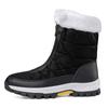 Winter New Women's Boots Thick Soled Zipper Shoes Warm High Cut Snow Boots Outdoor White Plush Comfortable Waterproof Fur Walking Shoes
