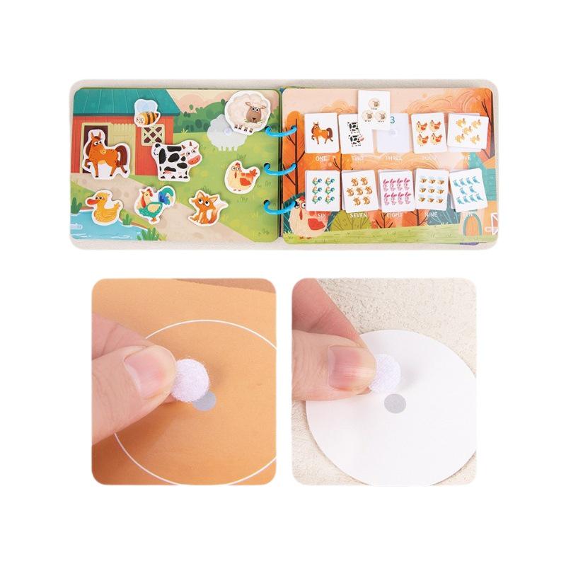 Children's Handmade Animal Cognition Quiet Book: Early Education & Sticker Learning Toy