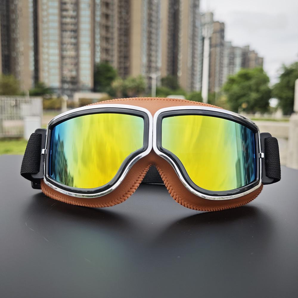 Motorcycle glasses, windproof riding helmet goggles, dustproof off-road motorcycle protective eyewear, Harley vintage sunglasses