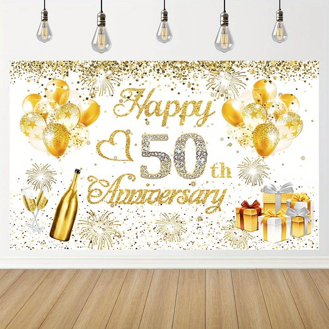 Happy 50th Anniversary Celebration backdrop -
