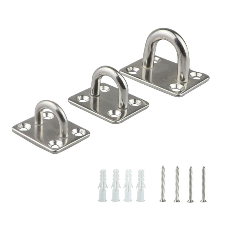 Stainless Steel Eye Plates for Secure Wall Ceiling Mounting Hammock Hook Hanger Outdoor Indoor Use Rustproof Deck Plates