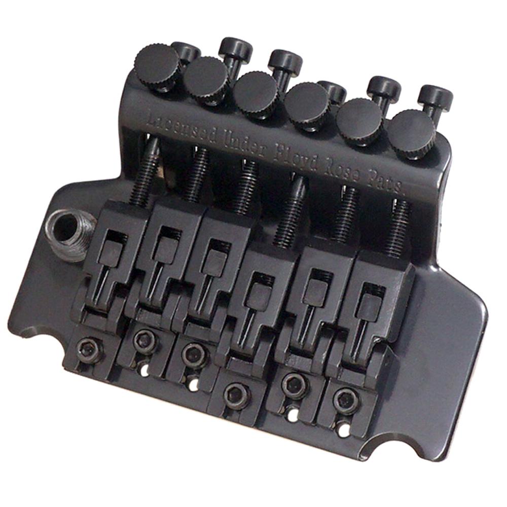 6 String Double Roll Tailpiece Saddle Tremolo Bridge System for Electric Guitar Replacement