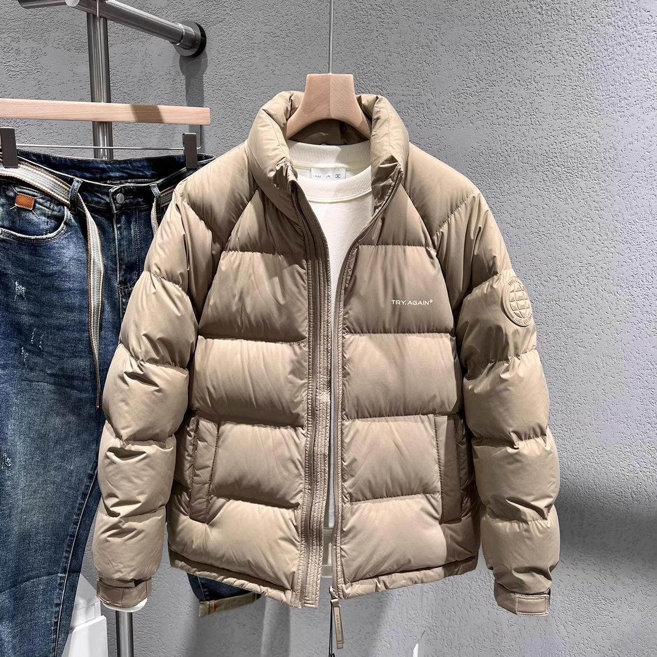 

Trendy 9601 Men s Stand Collar Cold-Proof Winter Jacket - Warm, Loose, Versatile Design 2XL хакі