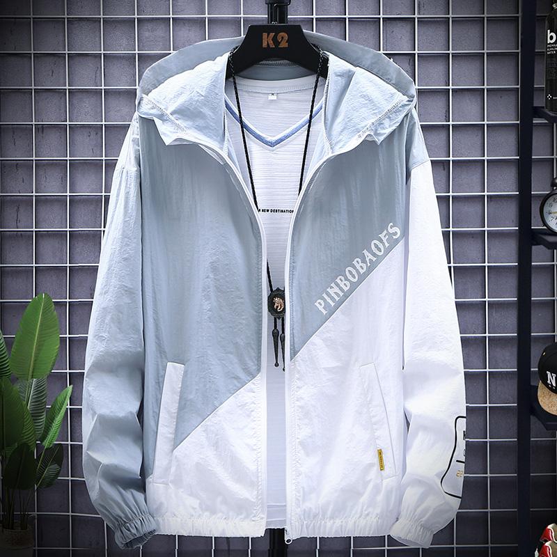 Summer New Quick Dry Skin Hooded Jacket Men Sun Protection Clothing Fishing Clothes Male Windbreaker Size 3XL