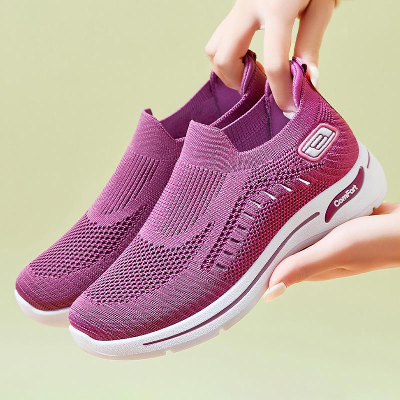 Shoes women's spring new women's single shoes wholesale casual mother shoes one pedal flying woven women's shoes wholesale