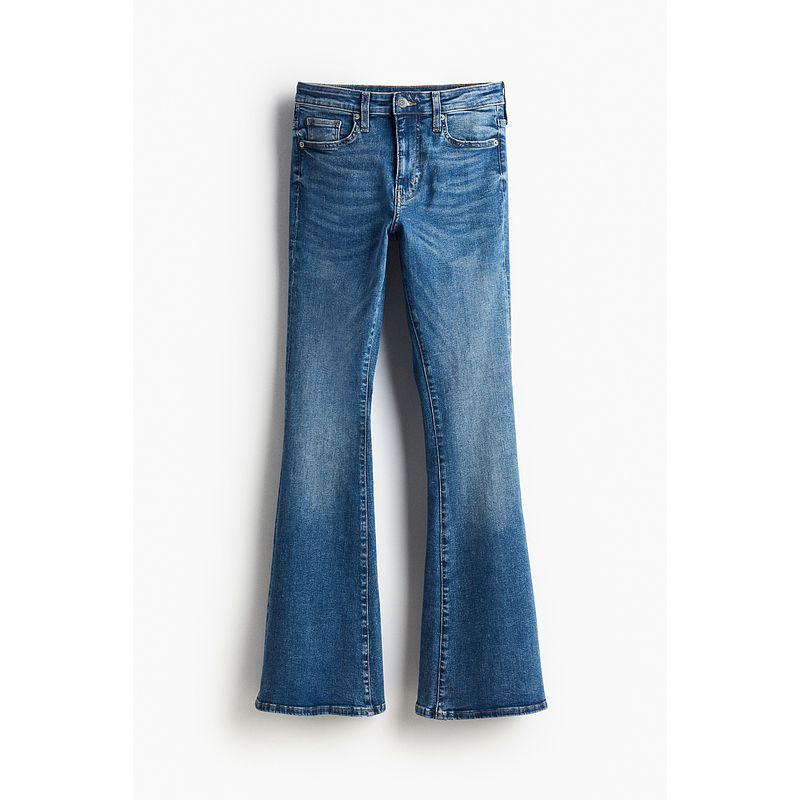 

HM Women s Jeans Autumn High Waist Micro-Pull Plaid Elastic Silm Smart Trousers 1238764