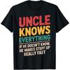 Cooles Onkel Design Neffe Nichte Neuer Onkel T-Shirts Unisex Damen Baumwolle Humor Streetwear Vatertag Onkel Unisex Lockere Kleidung
