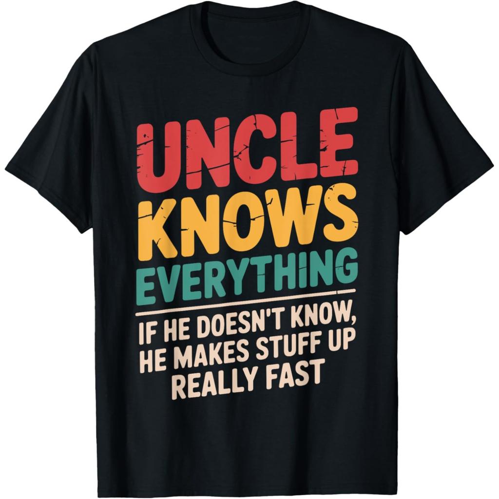 Cooles Onkel Design Neffe Nichte Neuer Onkel T-Shirts Unisex Damen Baumwolle Humor Streetwear Vatertag Onkel Unisex Lockere Kleidung