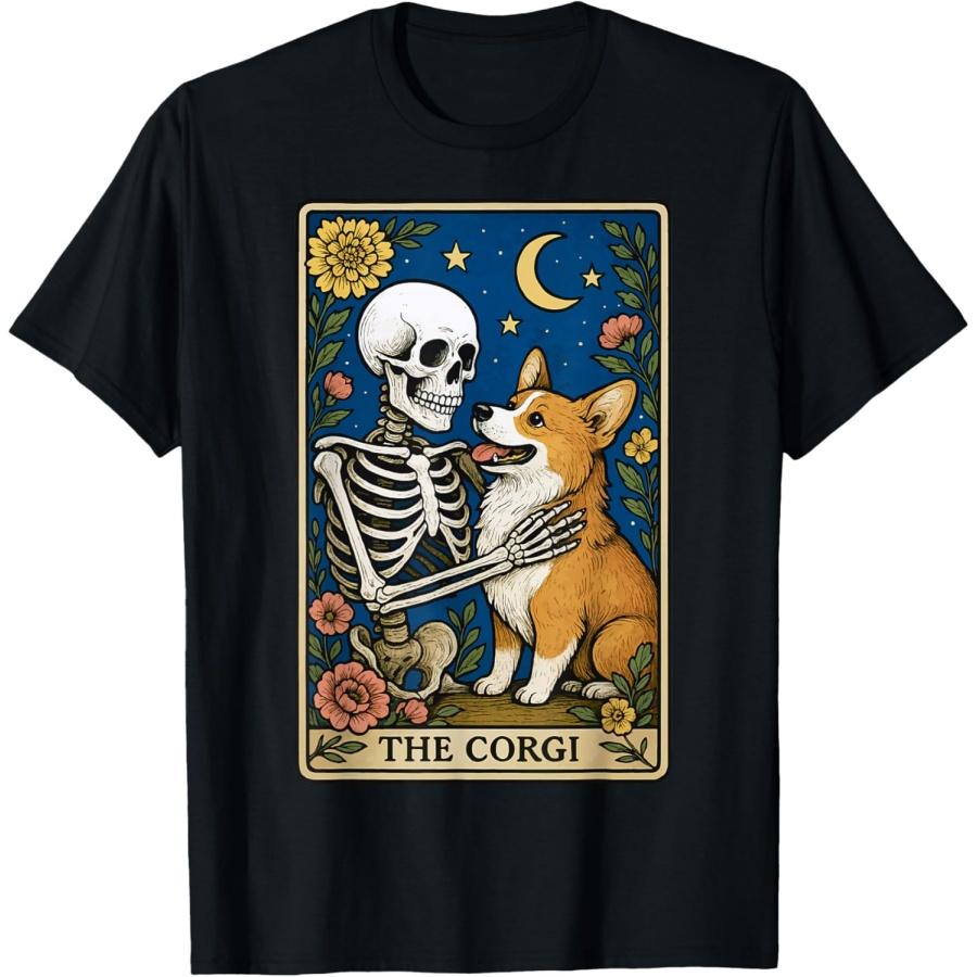 The Corgi Tarot Card T-Shirt XXXXXL чёрный