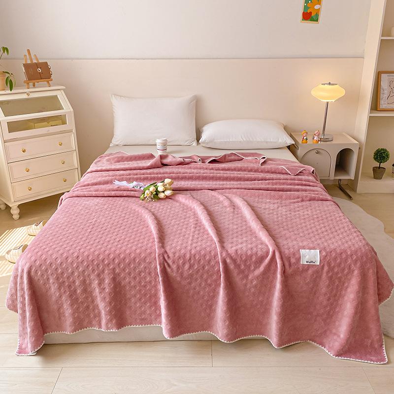 Class A Soft Glutinous Roll Blanket for Cat Summer Quilt Blanket Four Seasons Blanket Huafu Velvet Multifunctional Office Sofas Leisure Nap Blanket