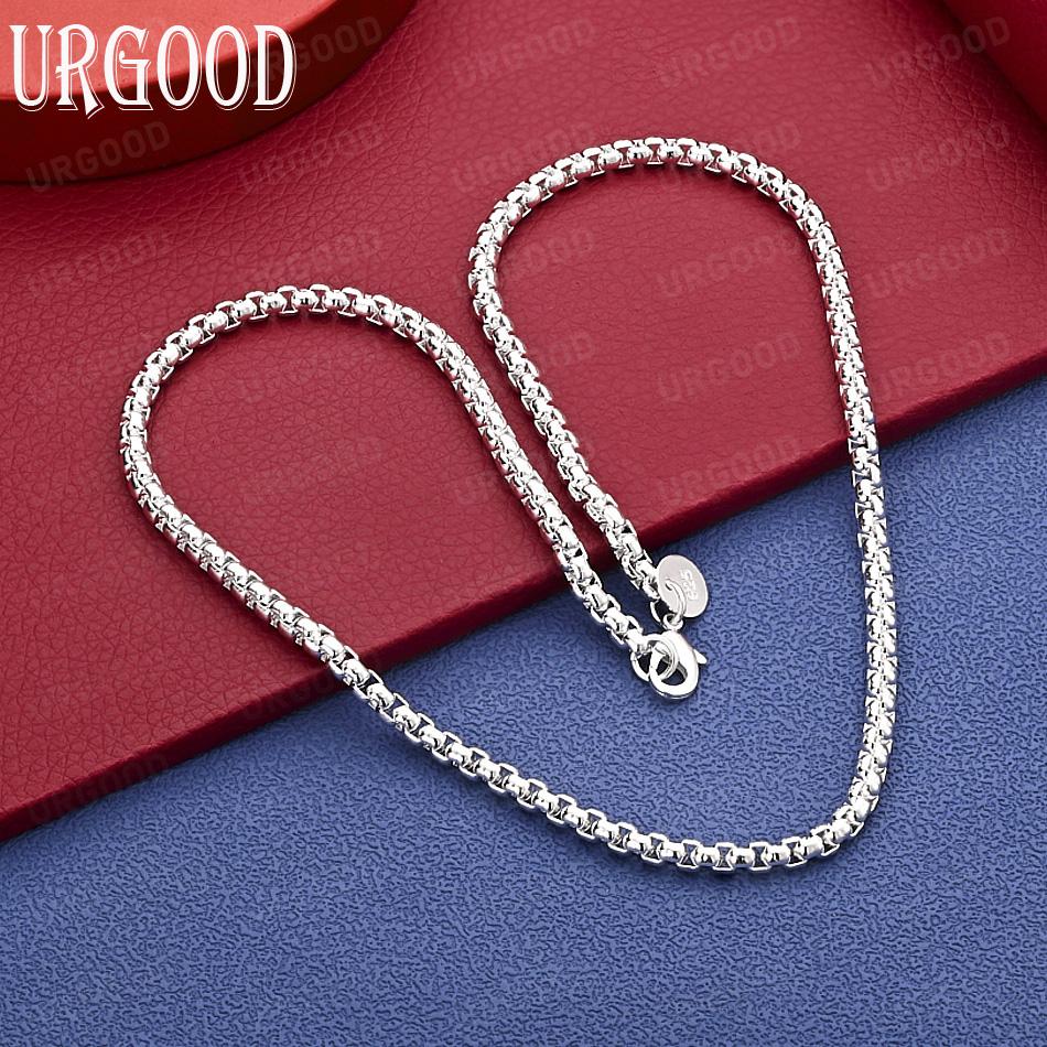 925 Sterling Silver Minimalist Square Bead Collarbone Necklace - Banquet Gift Jewelry