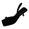 Fashion Hot Selling Elegant Black French Style Niche High Heels Women's Shoes 2025 New Summer Roman Sandals With Dress Co-ordination