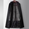 Men's Woolen Coat Autumn and Winter Knee Long Middle-aged Business Administrative Lapel Off Rabbit Hair Gall Jacket