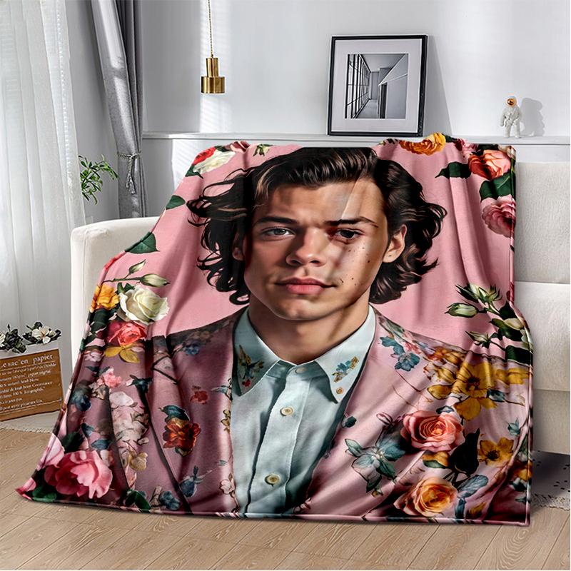 29 Style H-Harry Styles Singer Star Soft Flannel Blanket for Beds Bedroom Sofa Picnic,Throw Blanket for Leisure Nap Gift