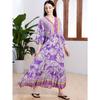Plus Size Boho Kaftan Dress, Women's Plus Maxi Cover Up Dress