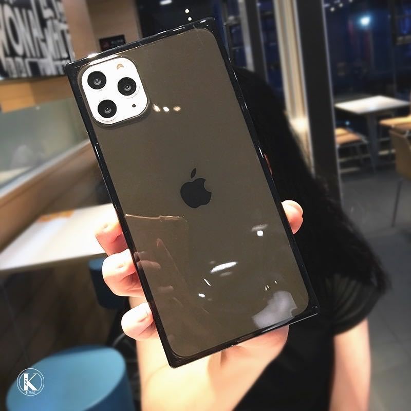 Creative square iPhone17 protective case, fluorescent color TPU Apple XsMax16promax mobile phone case, suitable for 15.