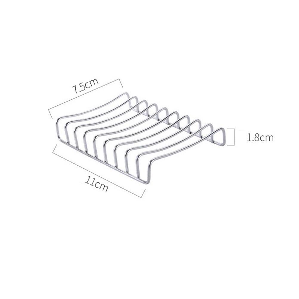Stainless Steel Soap Rack Soap Dish Holder For Kitchen Portable Soap Dishes Container Box Draining Effect Easy Clean