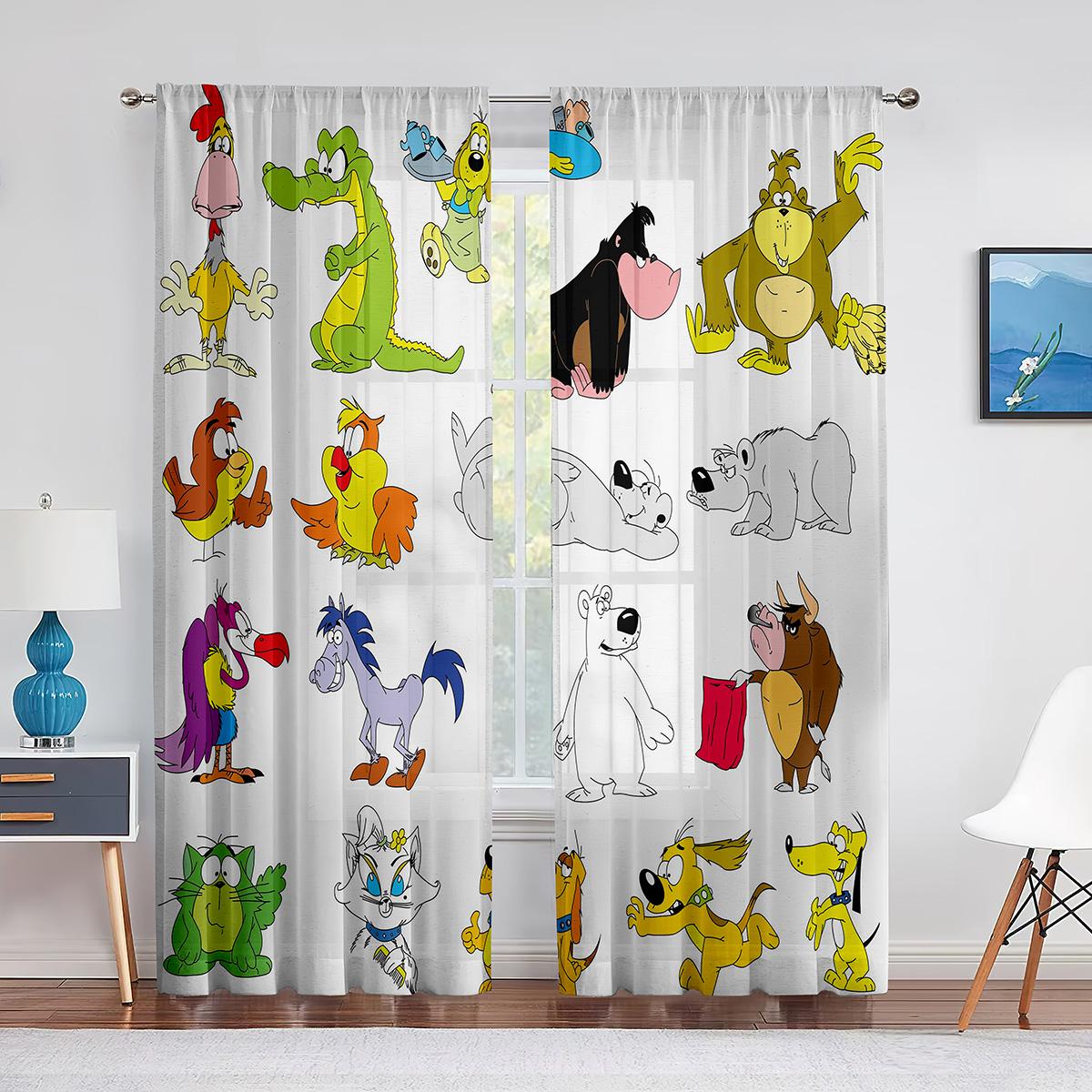 Прозрачная вуаль с изображением животных джунглей — фото 4