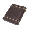 Cigar Storage Case Double Zippered Portable Leather Composite Wood Cigar Humidor for Travel