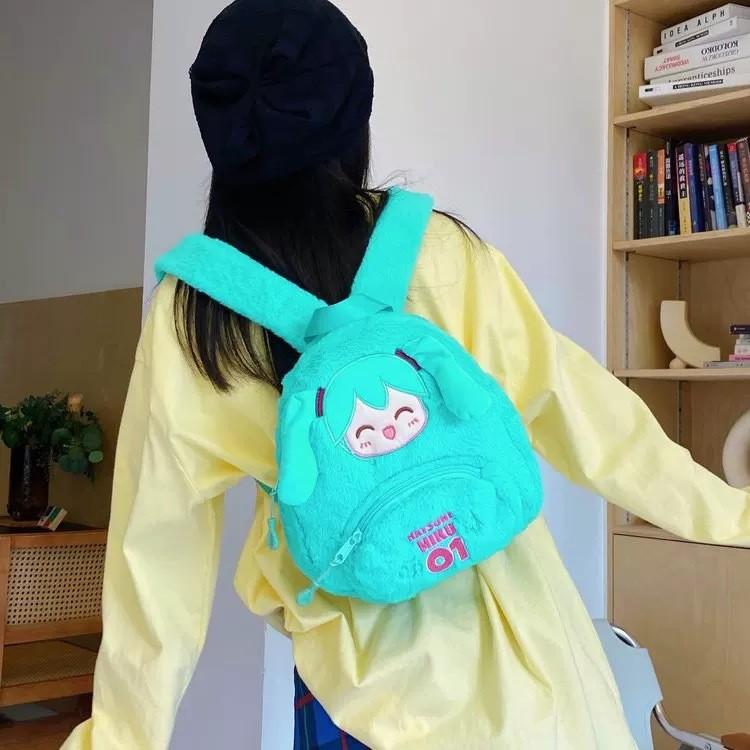 Hatsune Theme Miku Plush Backpack Outdoor Leisure Cartoon Cute Itabag Schoolbag