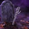 Creepy Skeleton Party Props Realistic Stake, Spooky Halloween Skull Hand Yard Easy Assembly Garden Ornaments Sign for Outdoor Lawn Graveyard