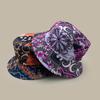 Exotic Style Color Matching Pattern Bucket Hat Men And Women Retro Travel Sunshade Double-Sided Personalized Basin Hat