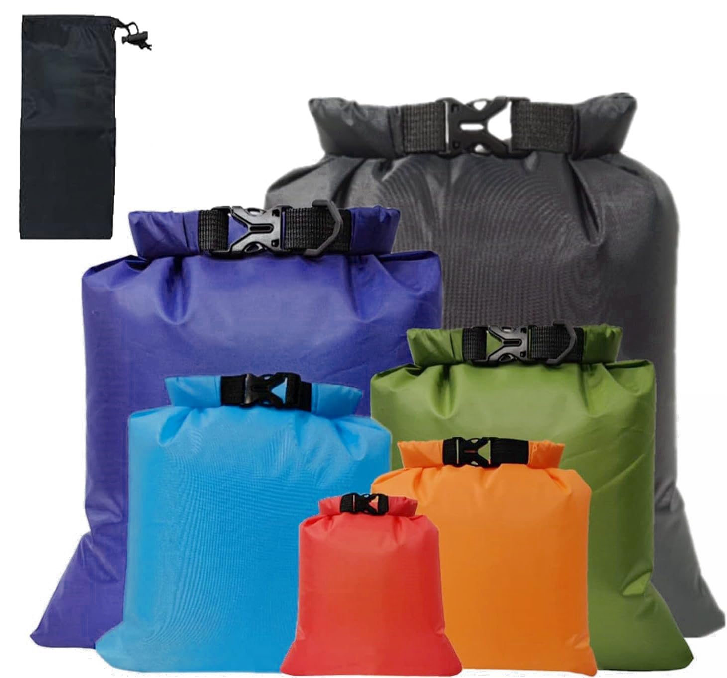 

Pclife Водонепроницаемый Сухой Набор из 6 для Водонепроницаемого Сухого Легкого Хранения Вещей Бассейн Пляж Горячий и Открытый с Сумками для Хранения, Размеры, Пеший туризм, Сумки,