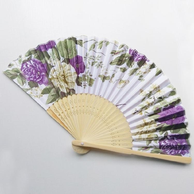 Japanese Floral Hand Fan for Music Festival Dance Gift Performances Home