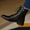 New Ladies Uniform Leather Boots Black Versatile Women's Causal Ankle Boots School Performance Woman Fashion Boots Simple