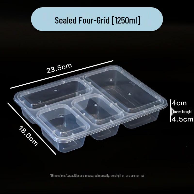 ZISIZ 1000ml Disposable Lunch Box