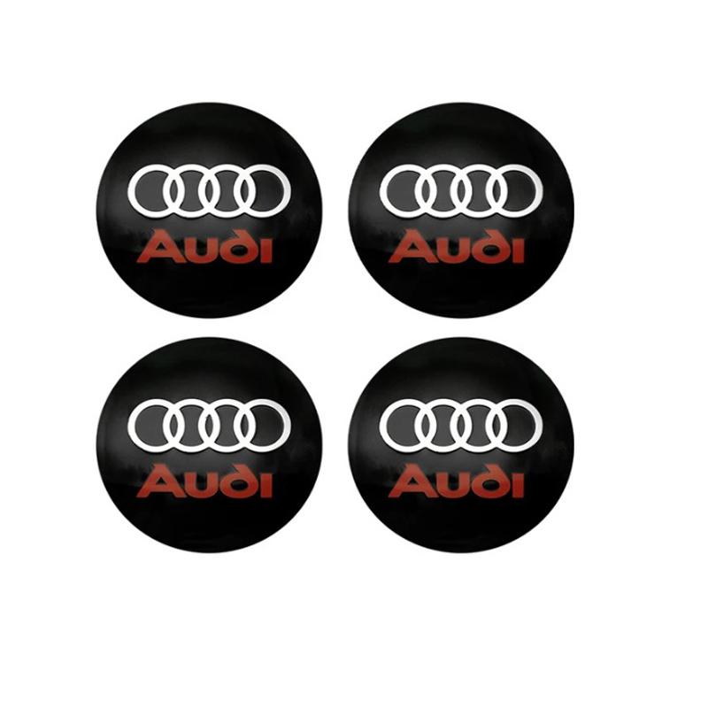4 Pezzi 56mm Tappo Coprimozzo Ruota Auto Badge Logo Adesivo Per Audi A6 A3 A4 A5 A6 Q2L Q3 Q5 Q7 Q8 R8 S4 S8 S7 RS5 RS6 RS8 Accessorio