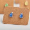 Trendy Dainty Teardrop Shape Stud Earrings for Women Cute Minimalist Fashion Jewelry Assorted Pastel Colors Crystal Earrings