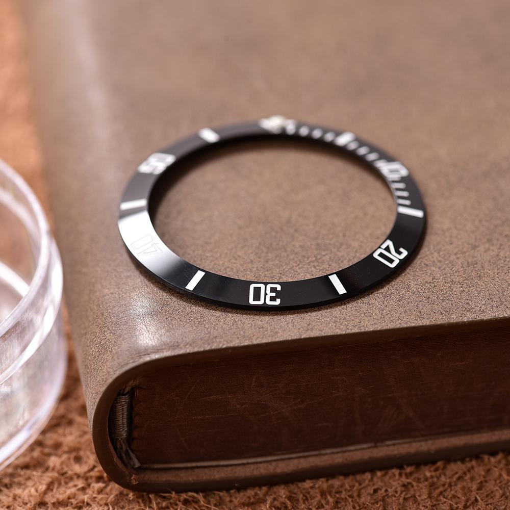 STAPELP GRAYSS 38mm Slope Ceramic Bezel Insert For 40mm SUB Diving Watch Case Compatible NH34NH35 GMT Movement Watch Accessories