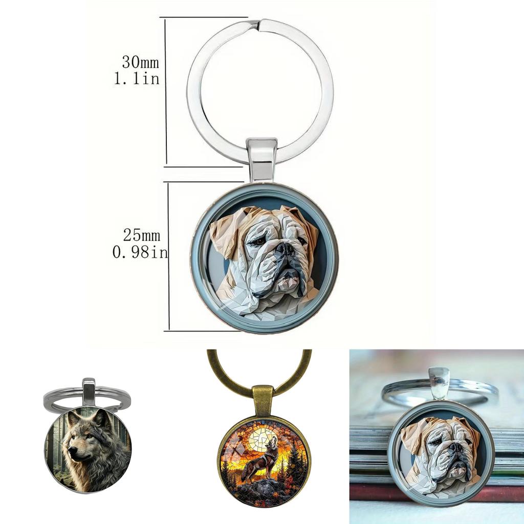 Dog Themed Metal Keychain Pendant With Antique Design Suitable For Parties And Celebrations