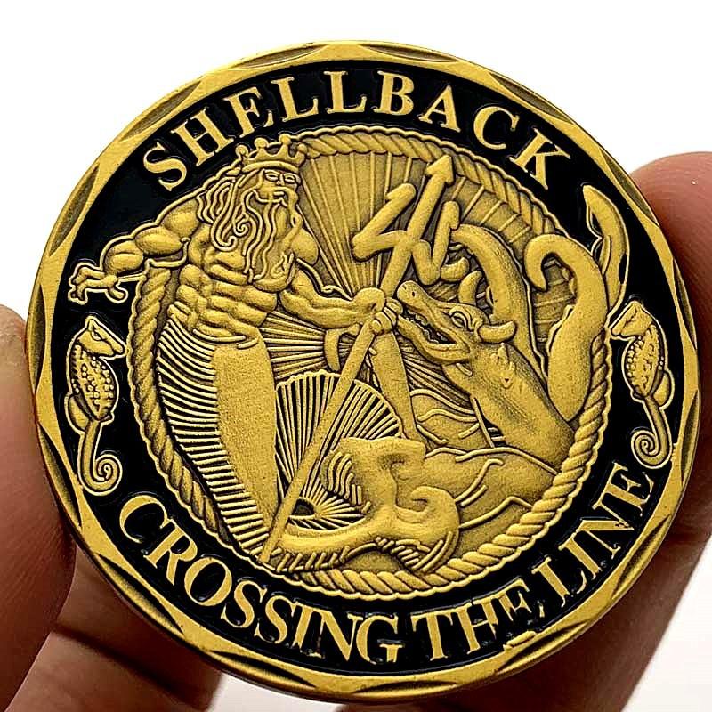 Customized American Badge, Trident Sailor, Gold Commemorative Badge, Collection, One Piece, Water God Gold Coin, Coin, Commemorative Coin